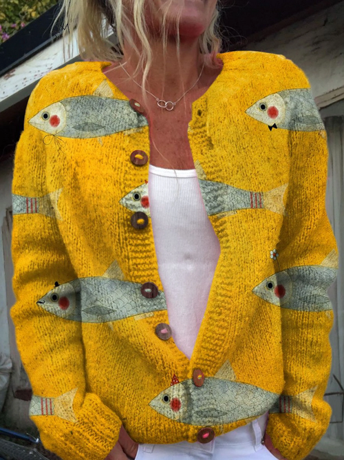 Anouk™ | Cardigan vintage in maglia