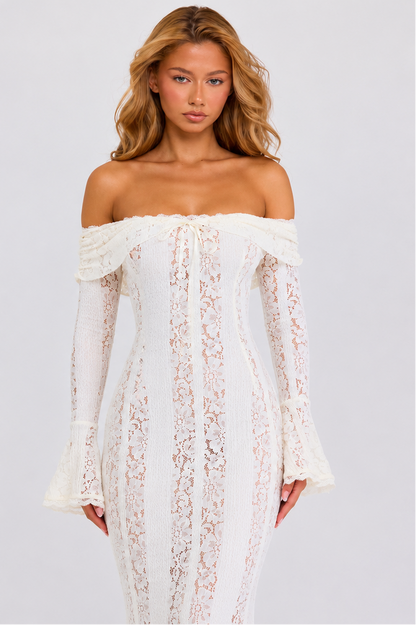 Abito Maxi di Pizzo Etereo