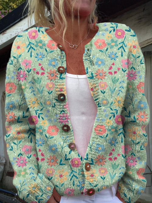 Foxfield™ | Cardigan vintage floreale da donna