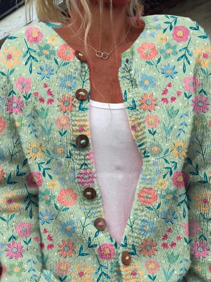 Foxfield™ | Cardigan vintage floreale da donna