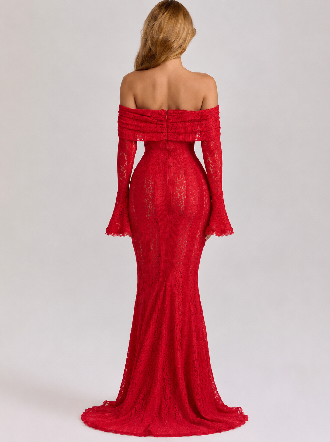 Abito Maxi di Pizzo Etereo
