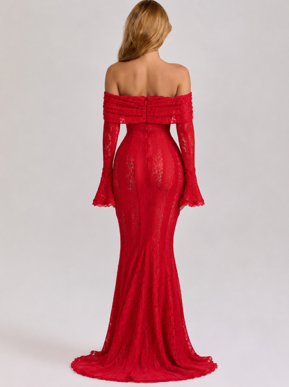 Abito Maxi di Pizzo Etereo