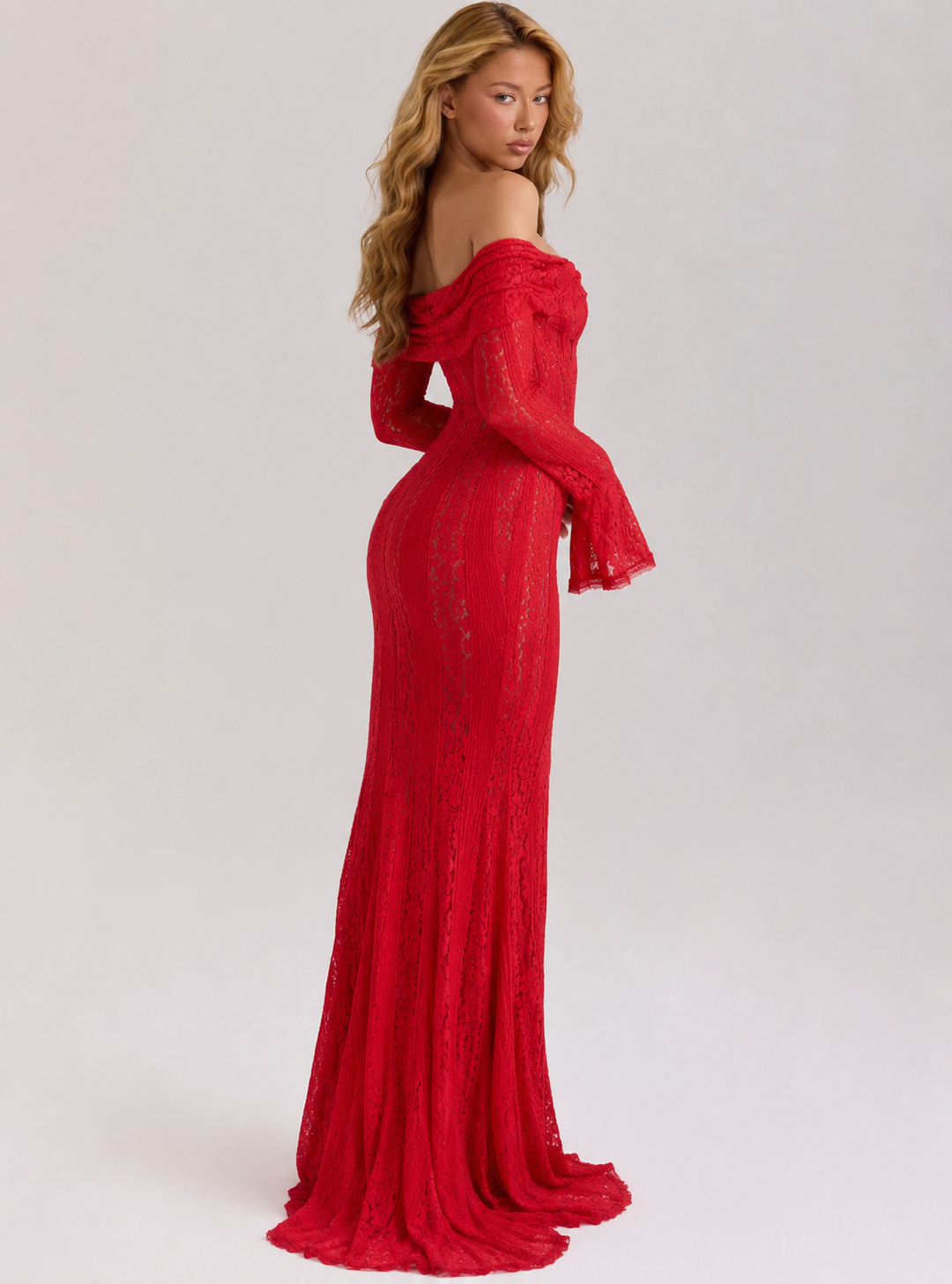 Abito Maxi di Pizzo Etereo