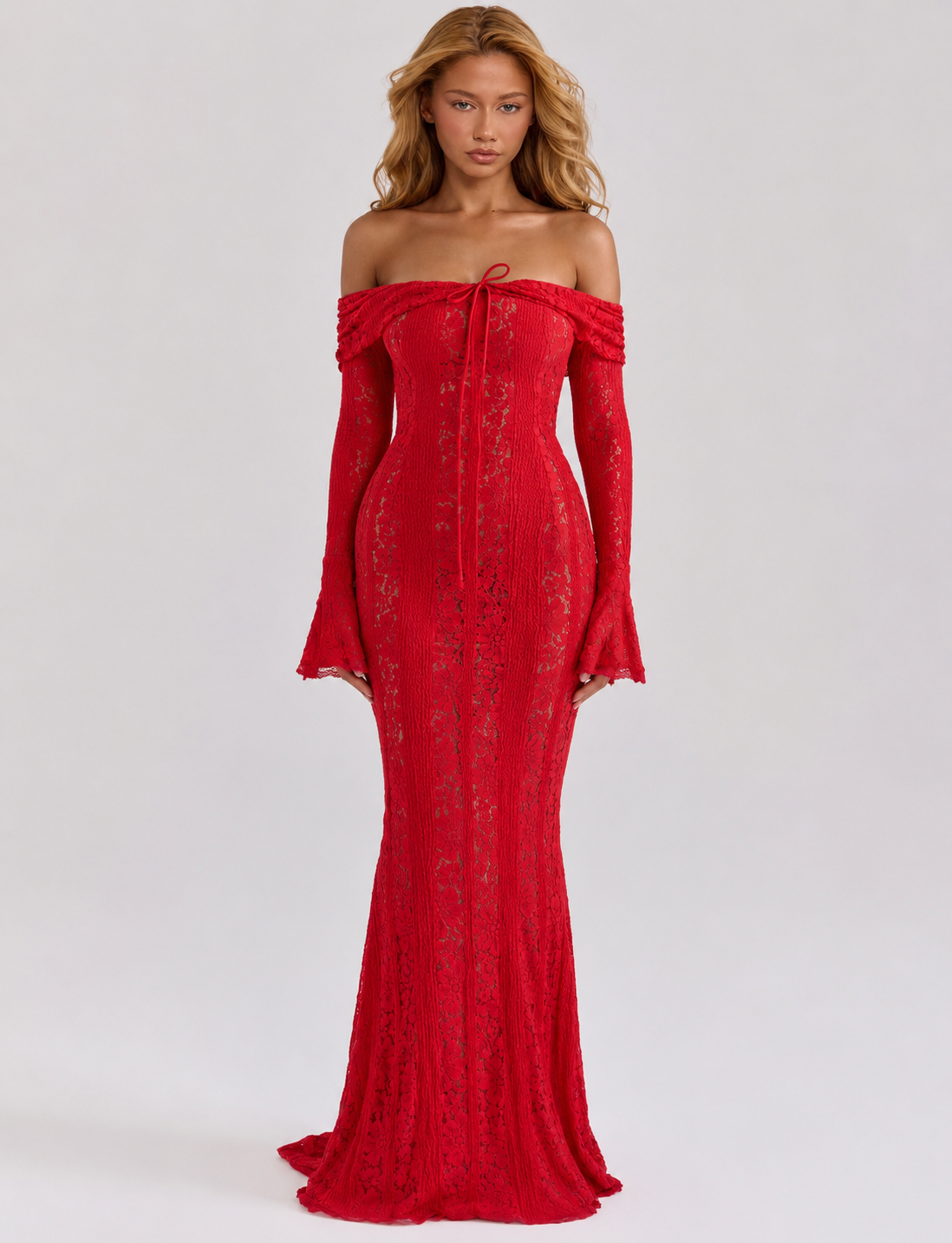 Abito Maxi di Pizzo Etereo