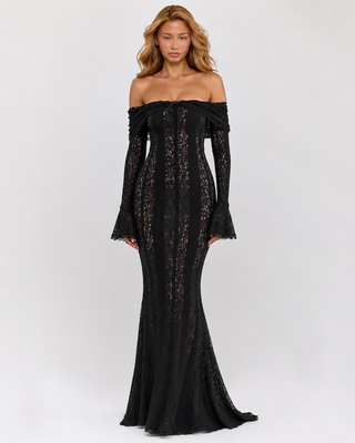 Abito Maxi di Pizzo Etereo