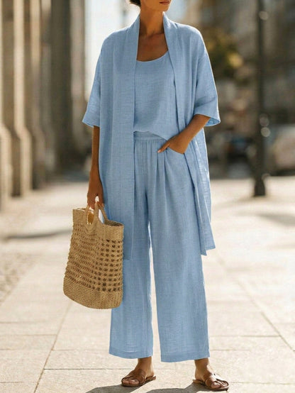 Isa | Conjunto de Tres Piezas Elegante y Sin Esfuerzo